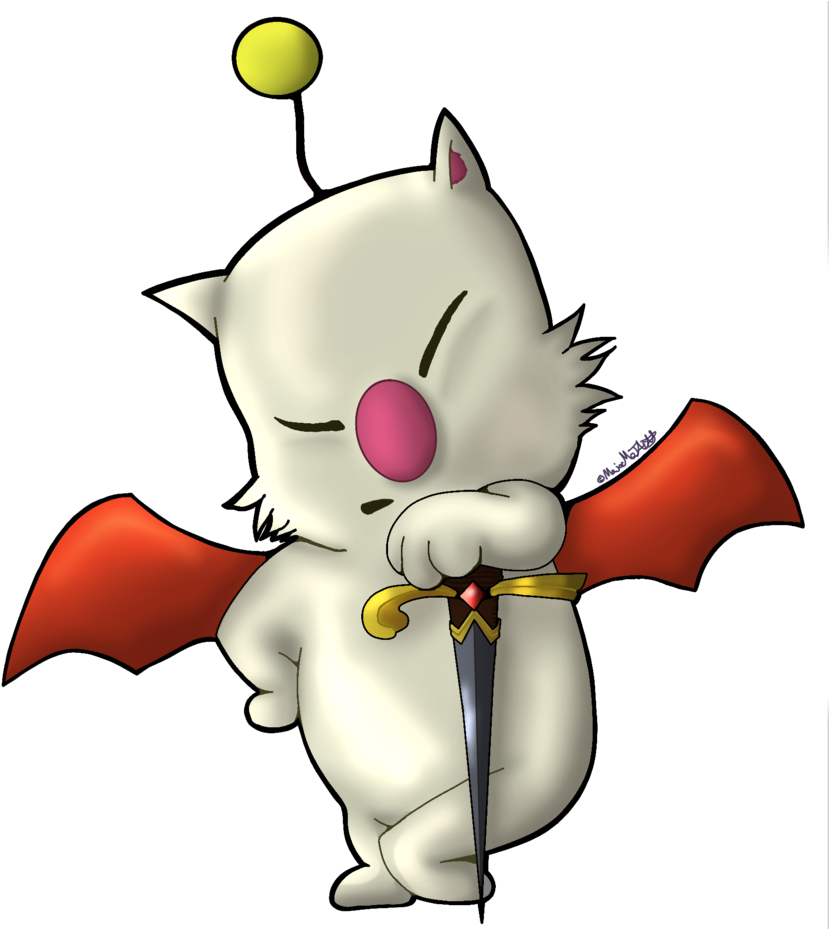 Moogle Warrior By Sunfurthewolf - Cartoon (861x928)