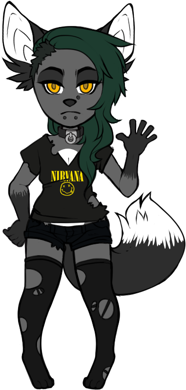 Set Price Silver Fox Adopt - Cartoon (452x852)