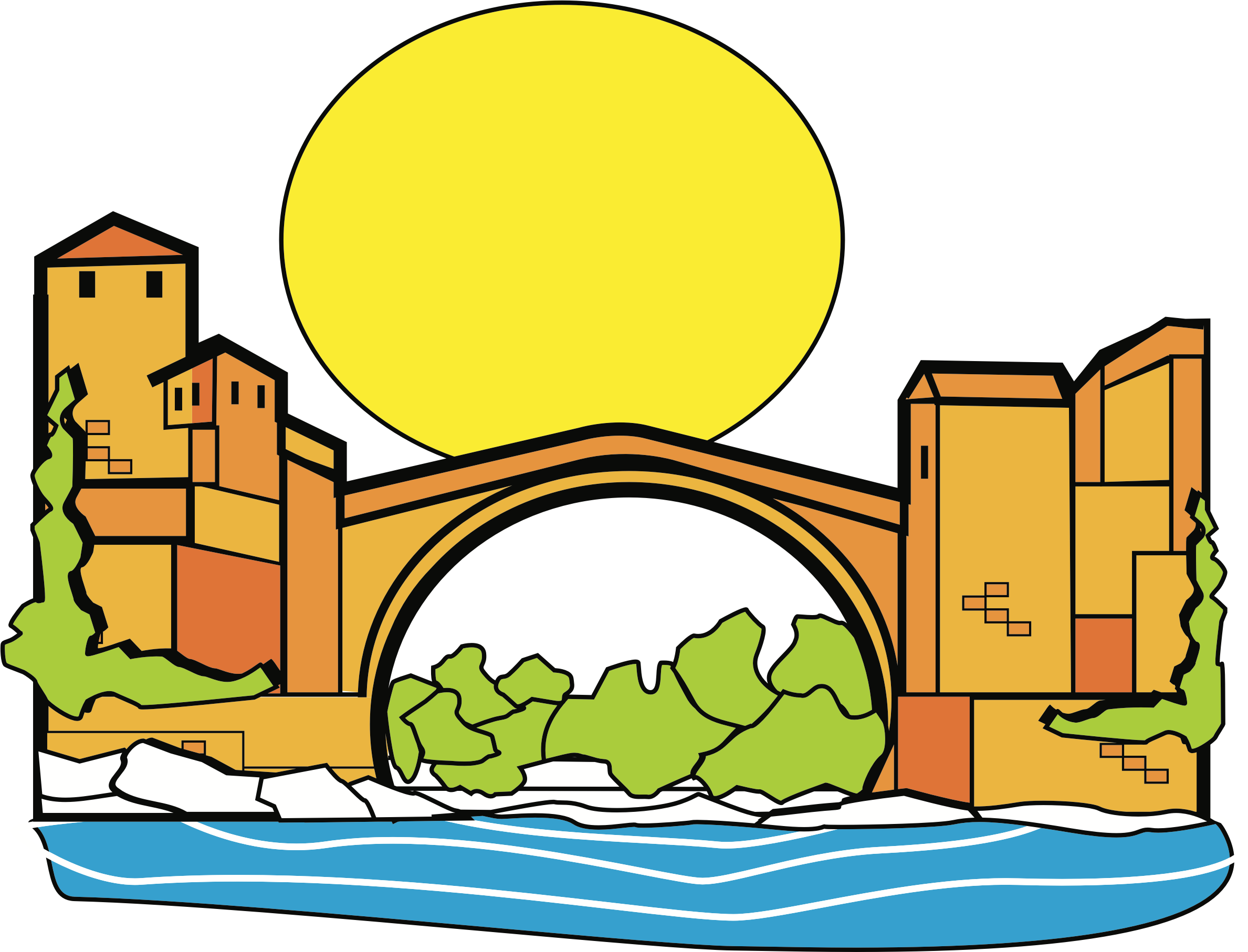 Big Image - Mostar Bridge Clip Art (2377x1814)