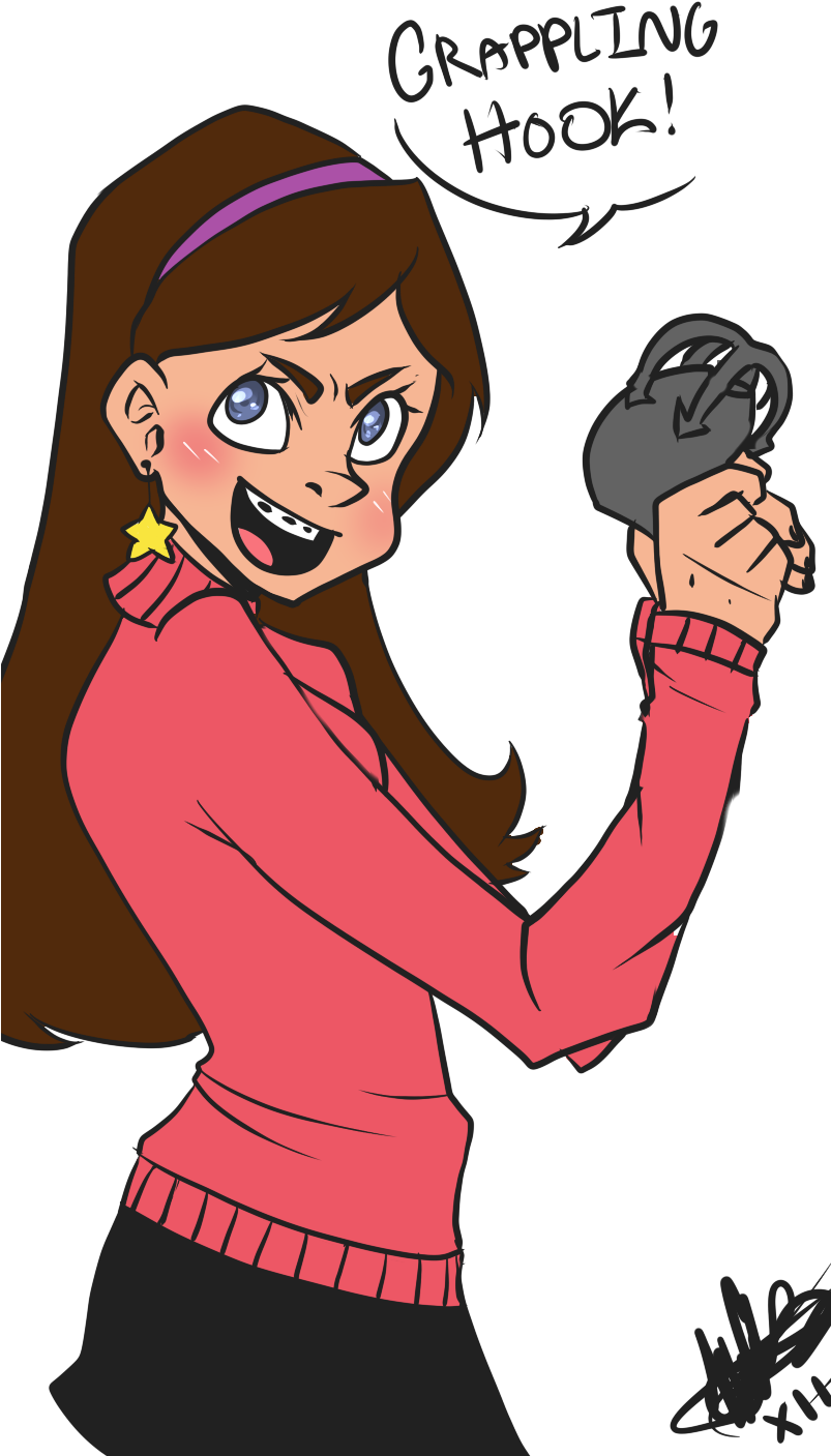 Mabel Pines Gravity Falls Gif - Grappling Hook (802x1436)