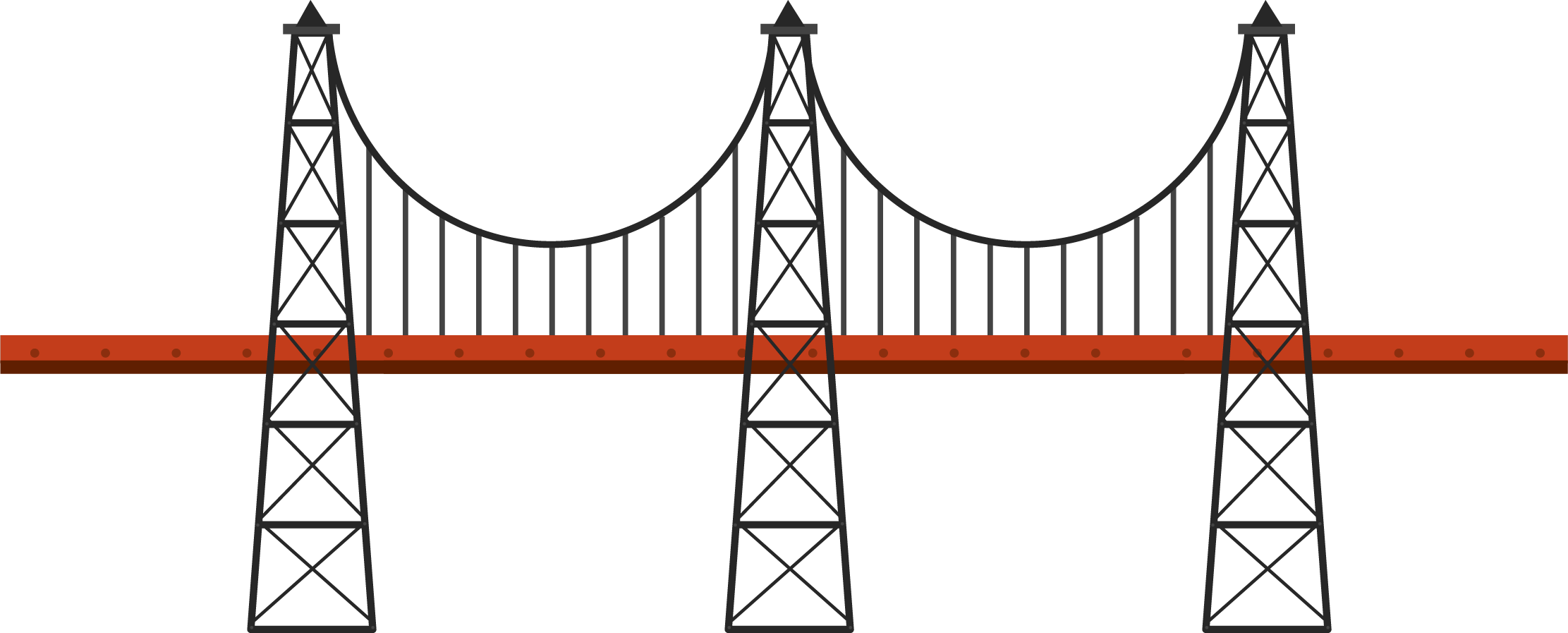 Vector Cartoon Bridge Road - Cartoon (2223x897)
