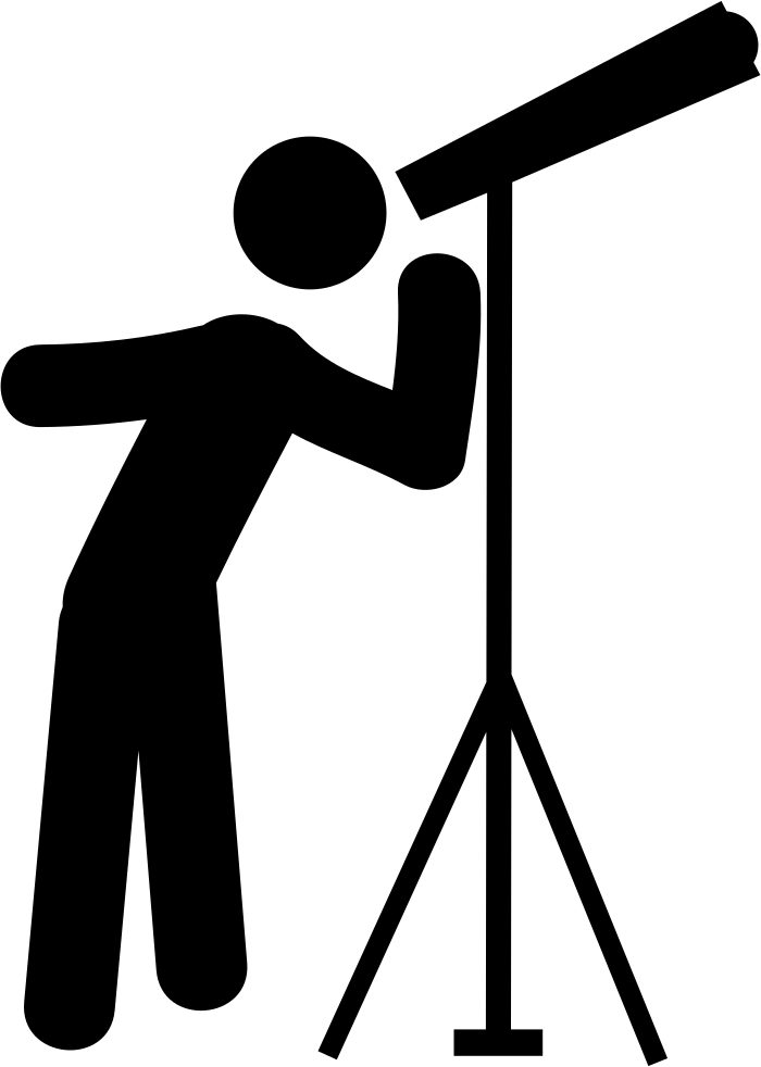 Man Looking By A Telescope Comments - Telescope Icon (700x982)