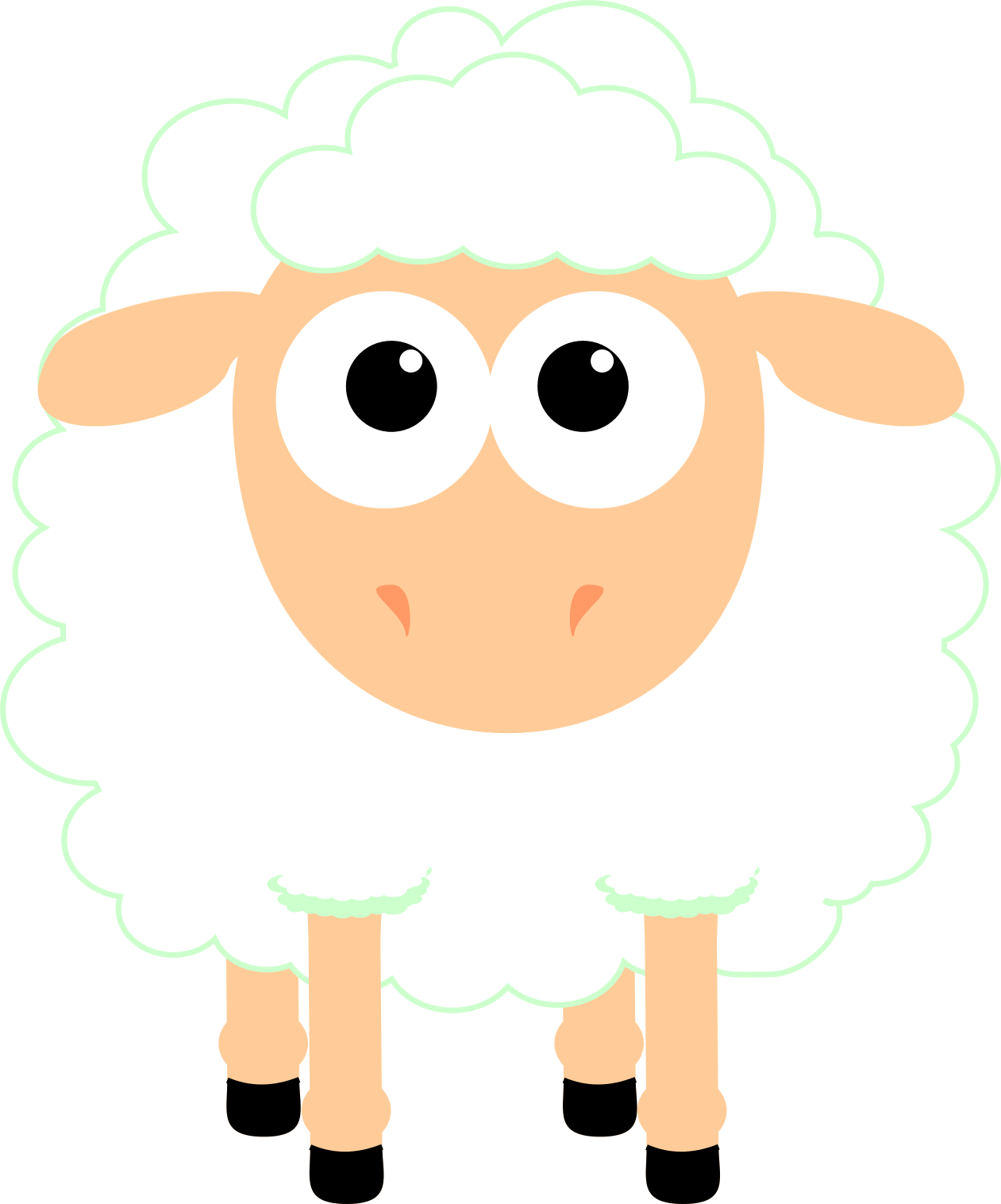 Sheep - Cartoon (1261x1516)