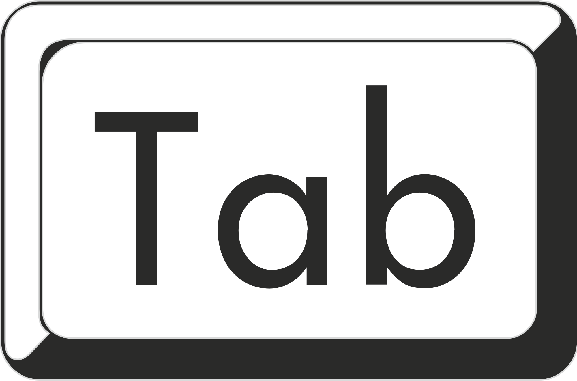 Open - Tab Key Icon Png (2000x1320)