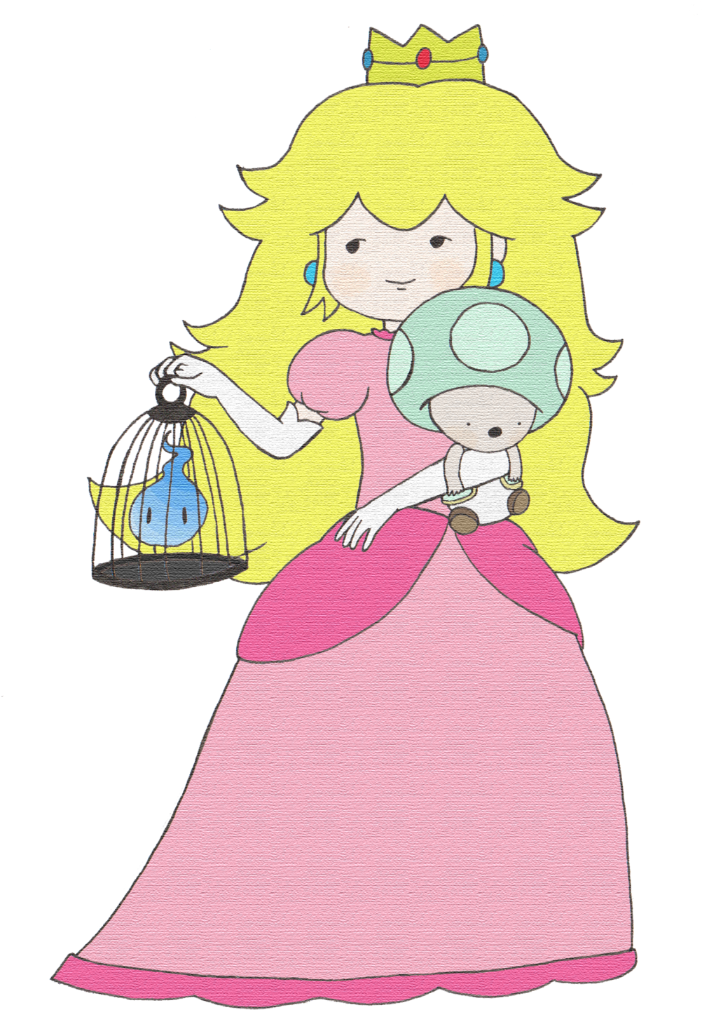 Princess Peach - Cartoon (1024x1517)