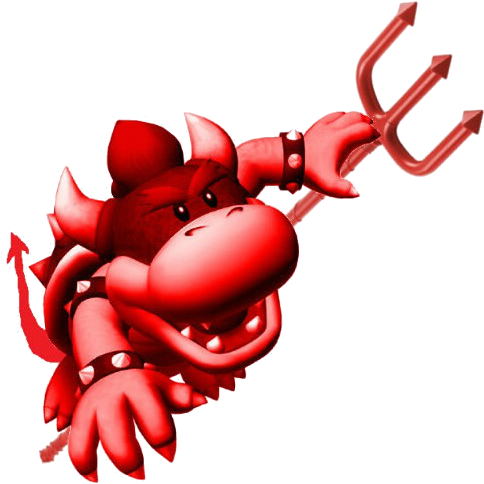 Koopa Devil Kid With Trident - Koopa Devil Kid With Trident (490x502)