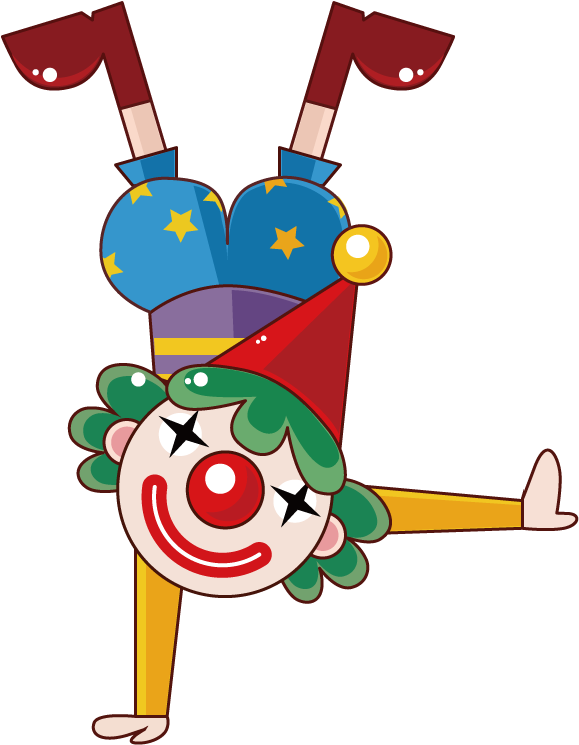 Performance Cartoon Clown - 小丑 可愛 (595x842)
