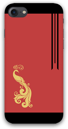 Peacock Free Hand Drawing Iphone 7 Mobile Case - Oneplus One (600x600)