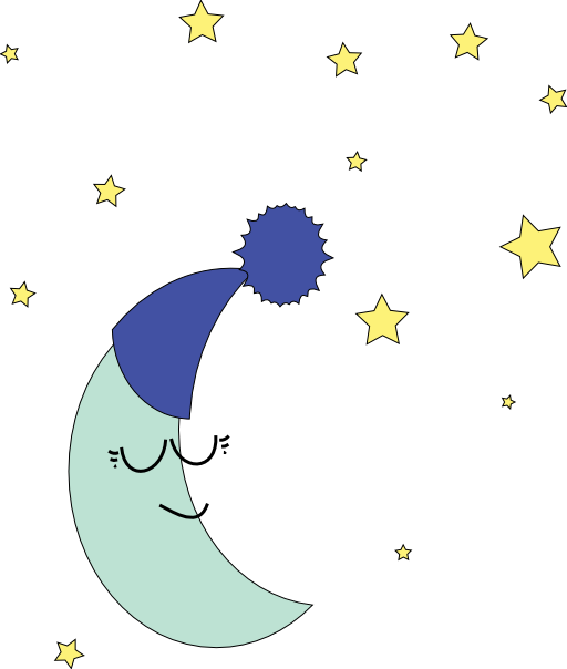 Drawing Moon Clip Art - القمر نايم (512x604)