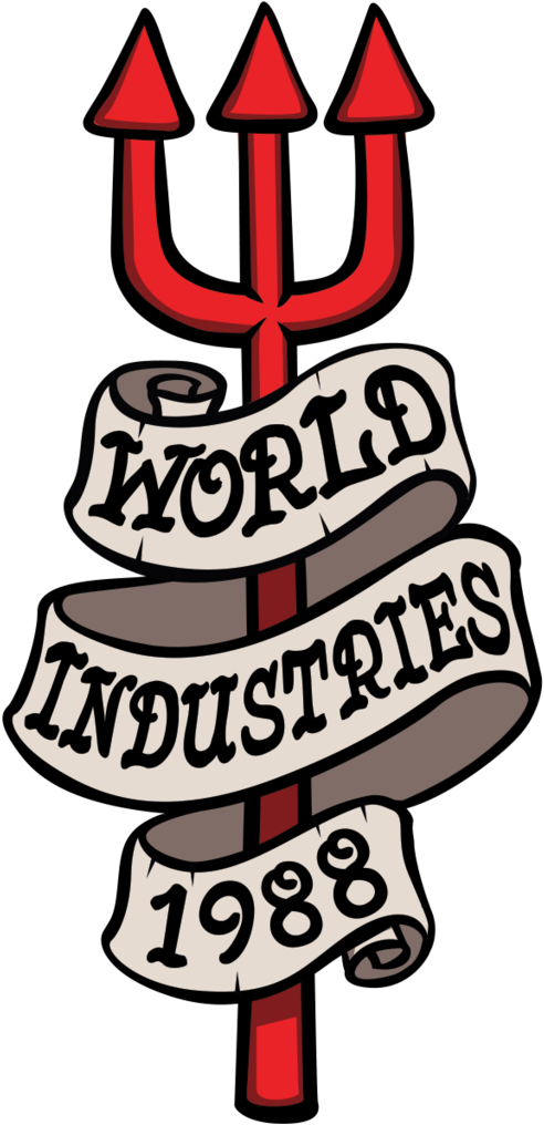 1988 Pitchfork Sticker - Tech Deck World Industries (533x1023)