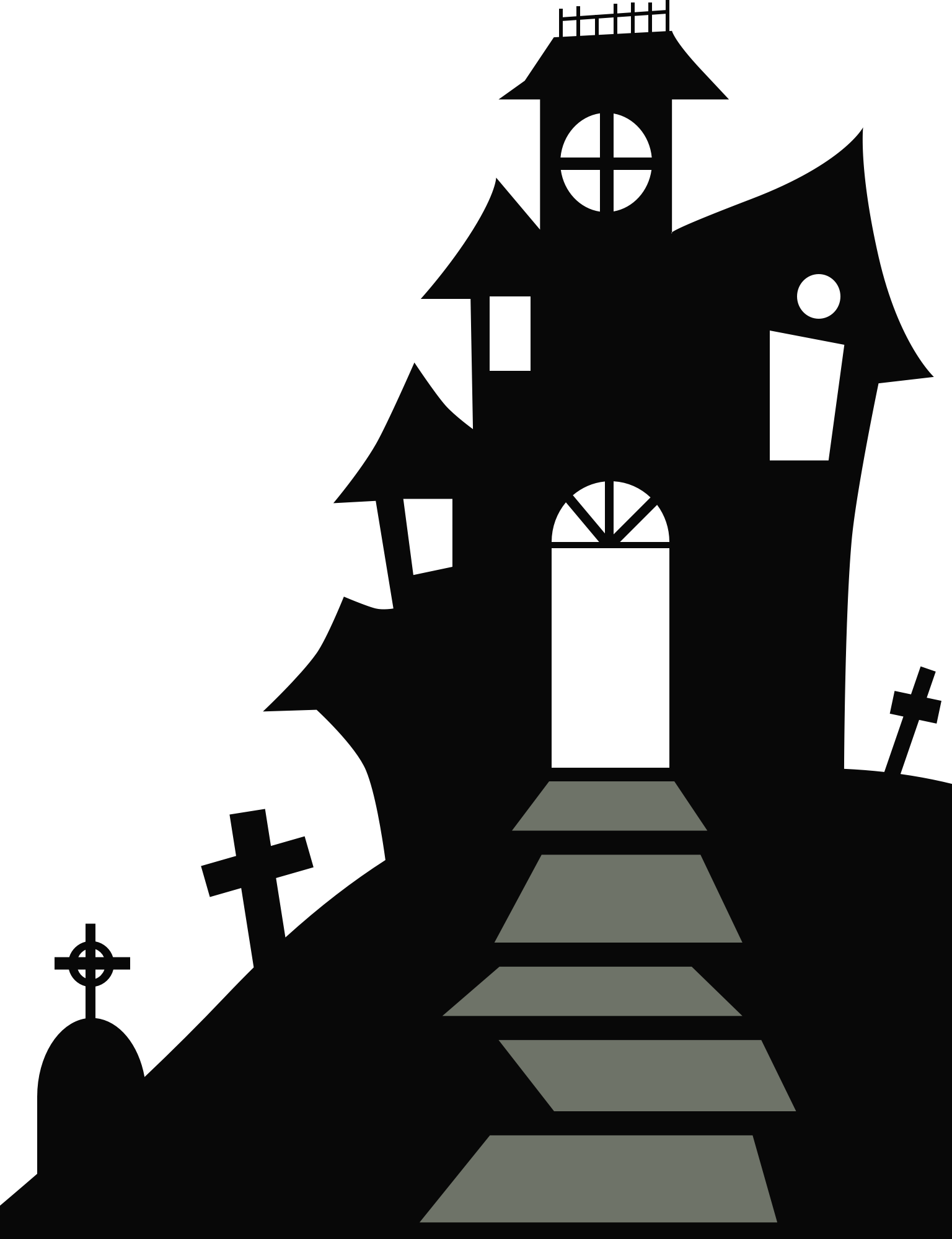 Haunted House - Illustration (1536x1998)