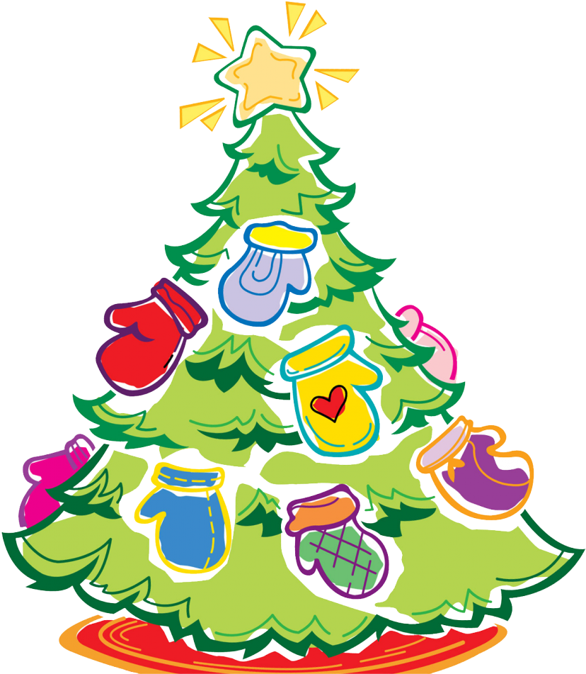 Mitten Tree Clipart (1228x1444)