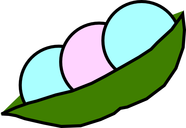 Clip Art Pea Pod (600x413)