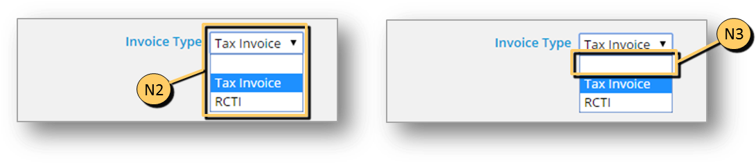 For Example, Selecting The Blank Line On Invoice Type - Screenshot (1099x249)