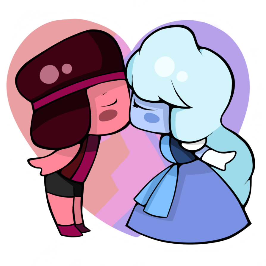 Ruby And Sapphire Chibi By Colorfulkitten - Ruby And Sapphire Chibi (894x894)