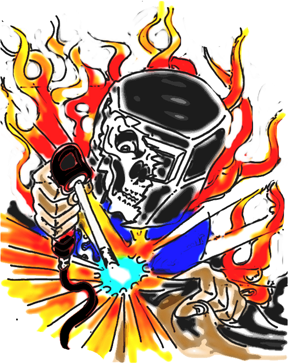 View Final Artwork - Welder Skull Vector (614x768)