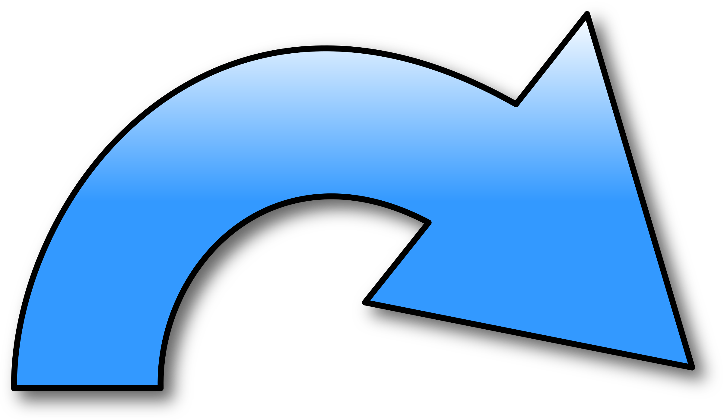 Redo Clipart - Arrows Blue (2400x1394)