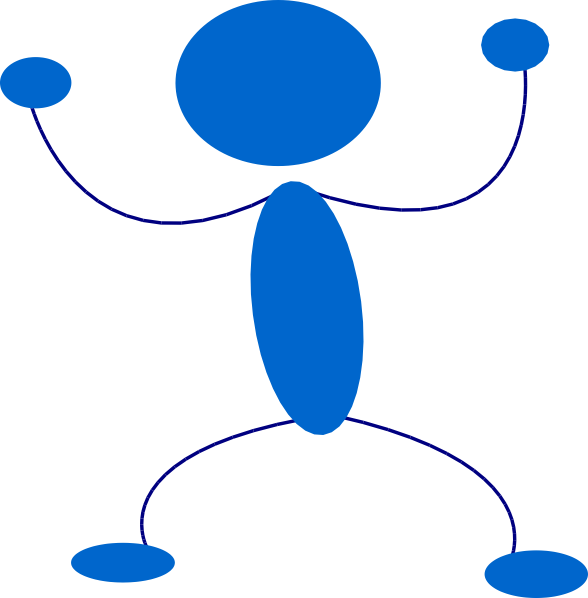 Blue Stick Figure (588x598)