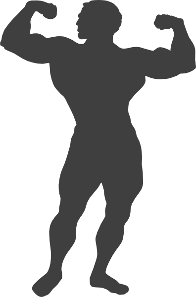 Guy With Muscles Clipart (396x599)