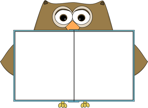 Owl Holding A Book - Open Book Owl (500x365)