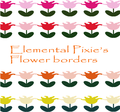 Elemental Clipart Floral - Flower Border (400x400)