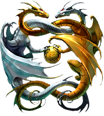 Alice - Silver And Gold Dragons (363x406)