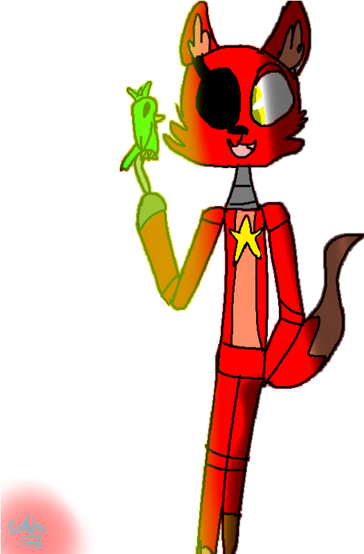 Rockstar Foxy By Funtimecat87 - Drawing (620x800)