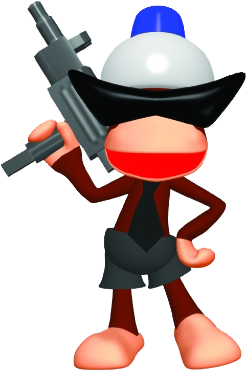 Monkey Black 3 - Ape Escape Black Monkey (481x723)