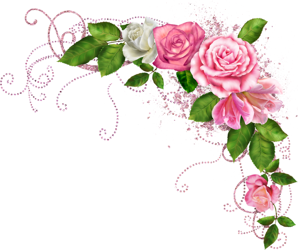 Яндекс - Фотки - Pink Flower Border Clipart (1024x859)
