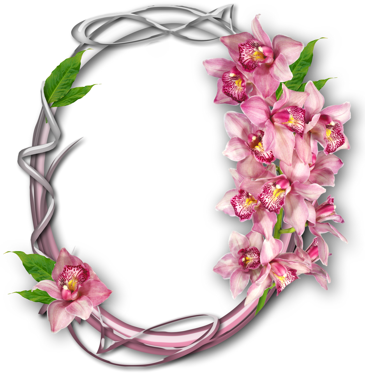 Marco De Circulo Con Flores Rosas - กรอบ รูป วัน แม่ (1474x1600)