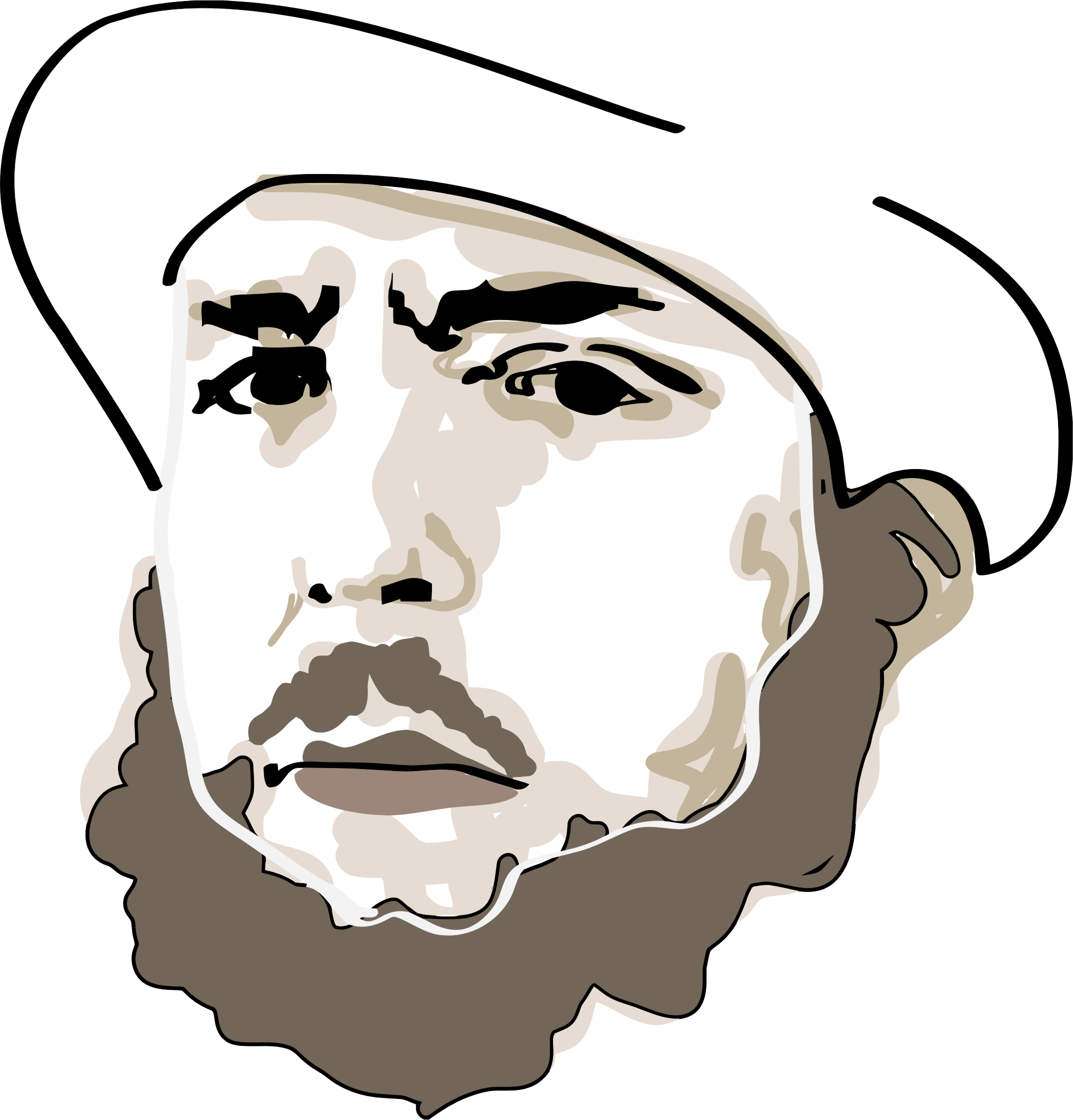 Big Image - Tegning Mand Med Hat (2146x2240)
