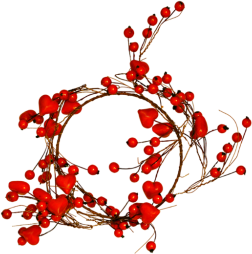 Rose Hips Christmas Frames - Clip Art (600x595)