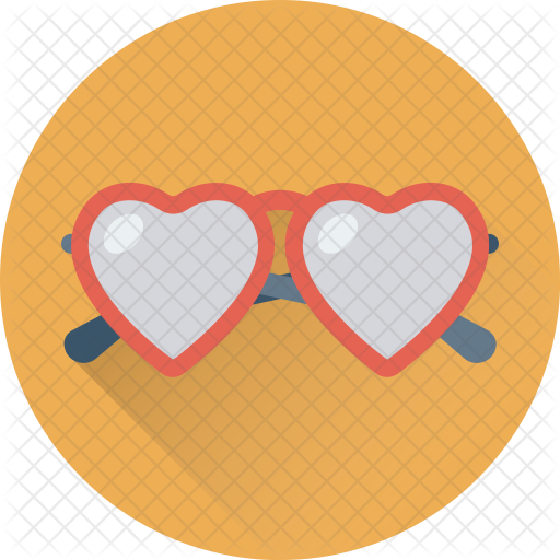 Heart Glasses Icon - Illustration (512x512)