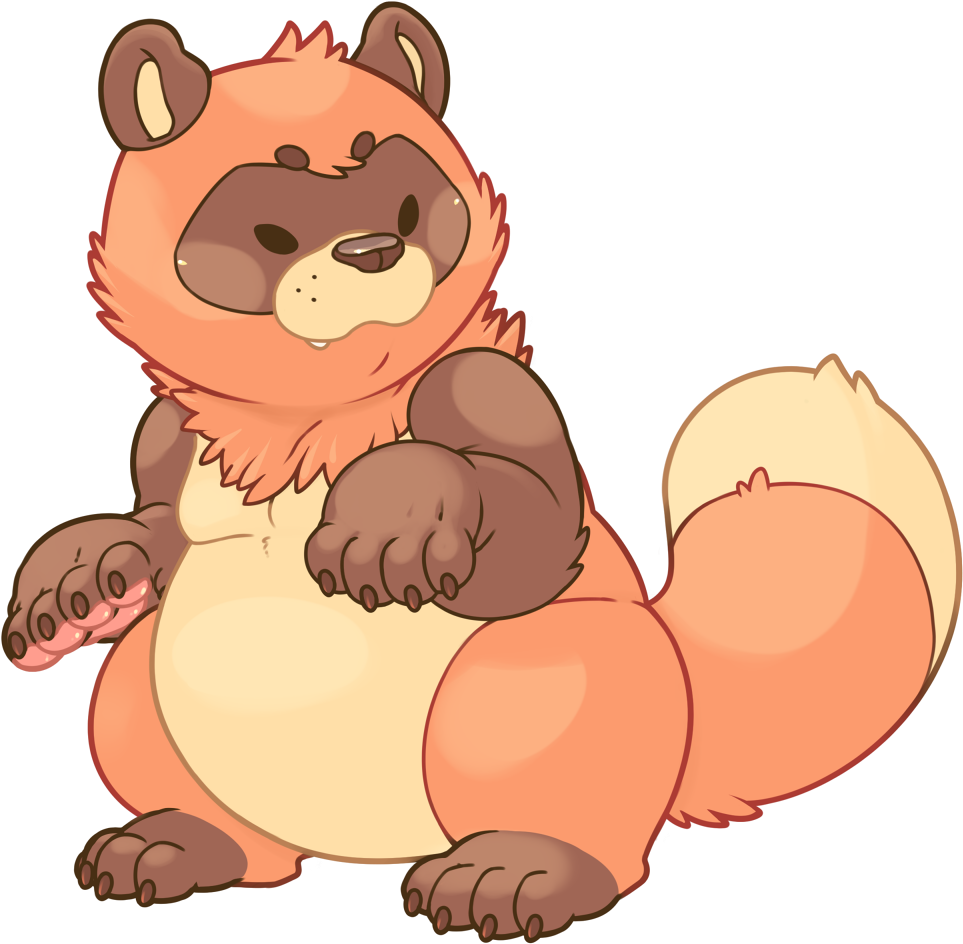 Cute Lil Tanuki - Cartoon (1020x1320)