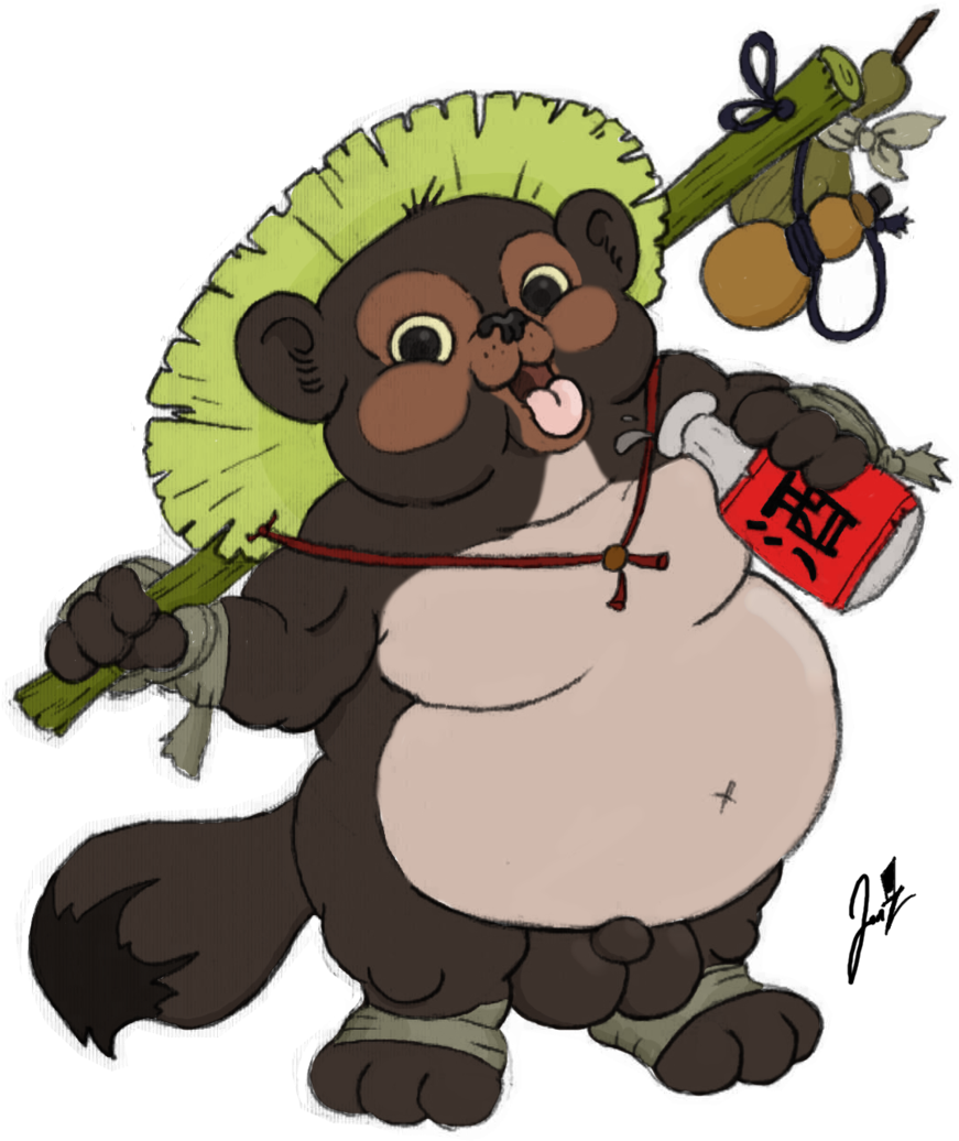 Tanuki By Notw-artwork - Cartoon (1024x1072)