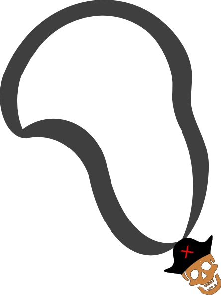 Pirate Necklace Clipart (444x594)