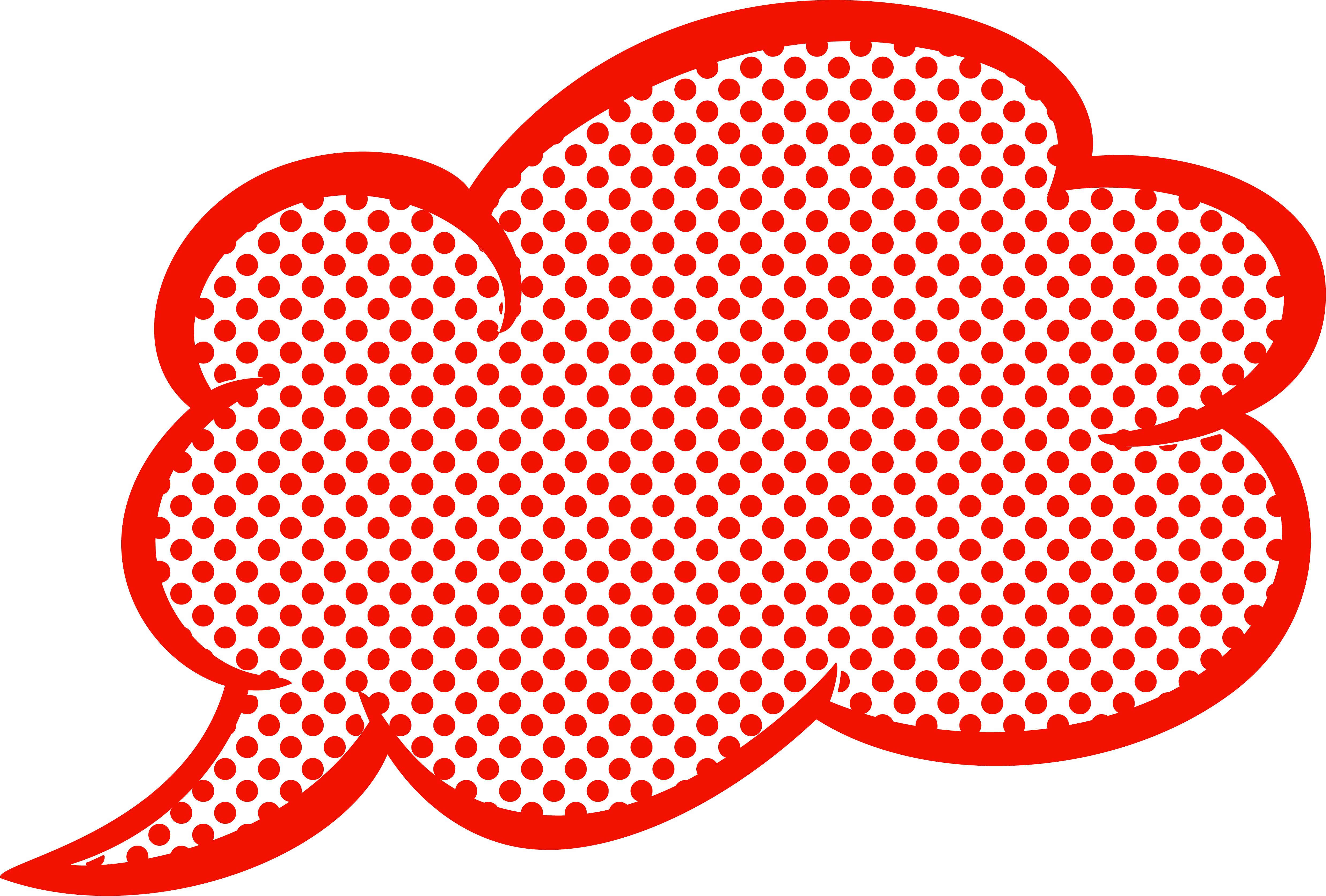 Dark Red Empty Comic Bubbles Rain Clipart Png Image - Comic Bubbles Png (4953x3347)