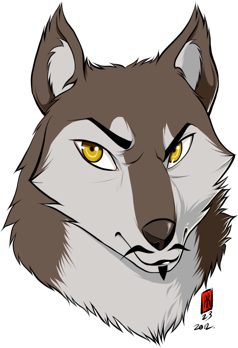 Cartoon Wolf - Clipart Library - صور وجه ذئب كرتون (900x1271)