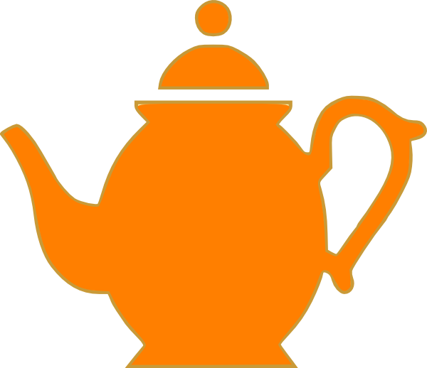 Orange Tea Pot Png (600x518)