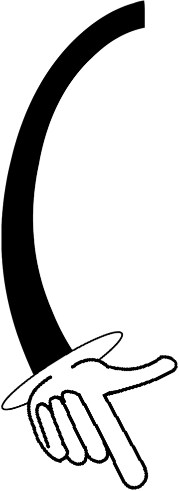 Arm Bent Pointing - Cartoon Arm Transparent (514x1077)