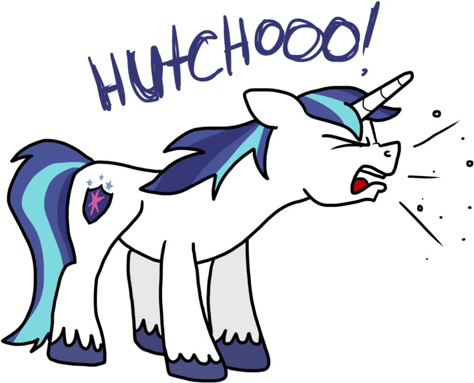 Shining Armor Sneeze By Psfforum - Cartoon (1007x793)
