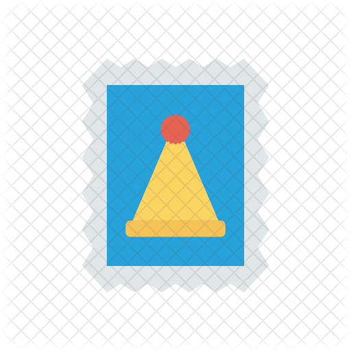Birthday Cake Icon - Triangle (512x512)