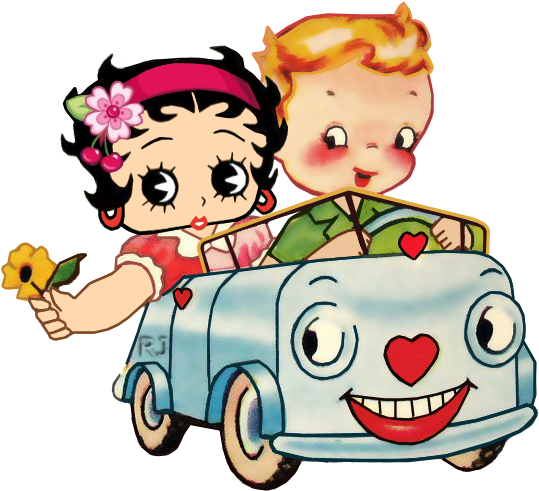Little Bb With Friend - Cartoon (564x535)