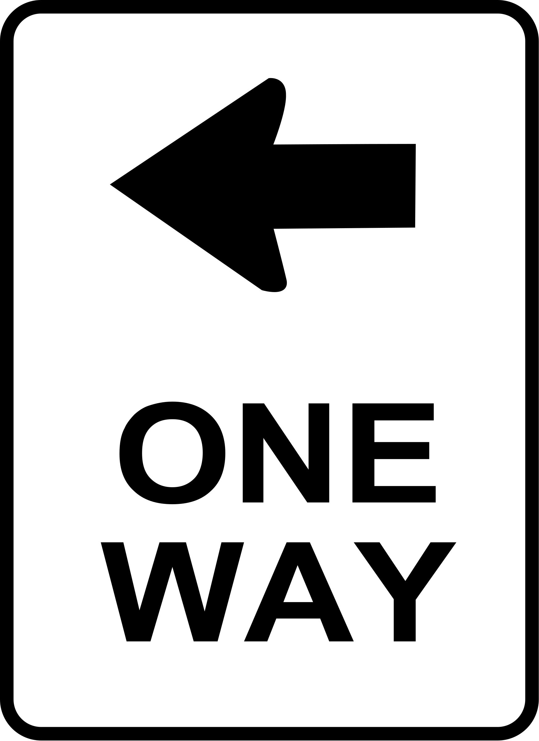 One Way Street Sign (1746x2400)