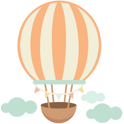 Hot Air Balloon Cute Scrapbook Cuts Svg Cutting Files - Cute Hot Air Balloon Png (432x432)