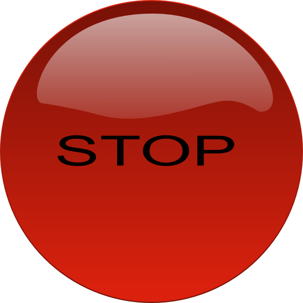 Stop Button Svg Clip Arts 600 X 600 Px - Stop Button Icon Png (600x600)