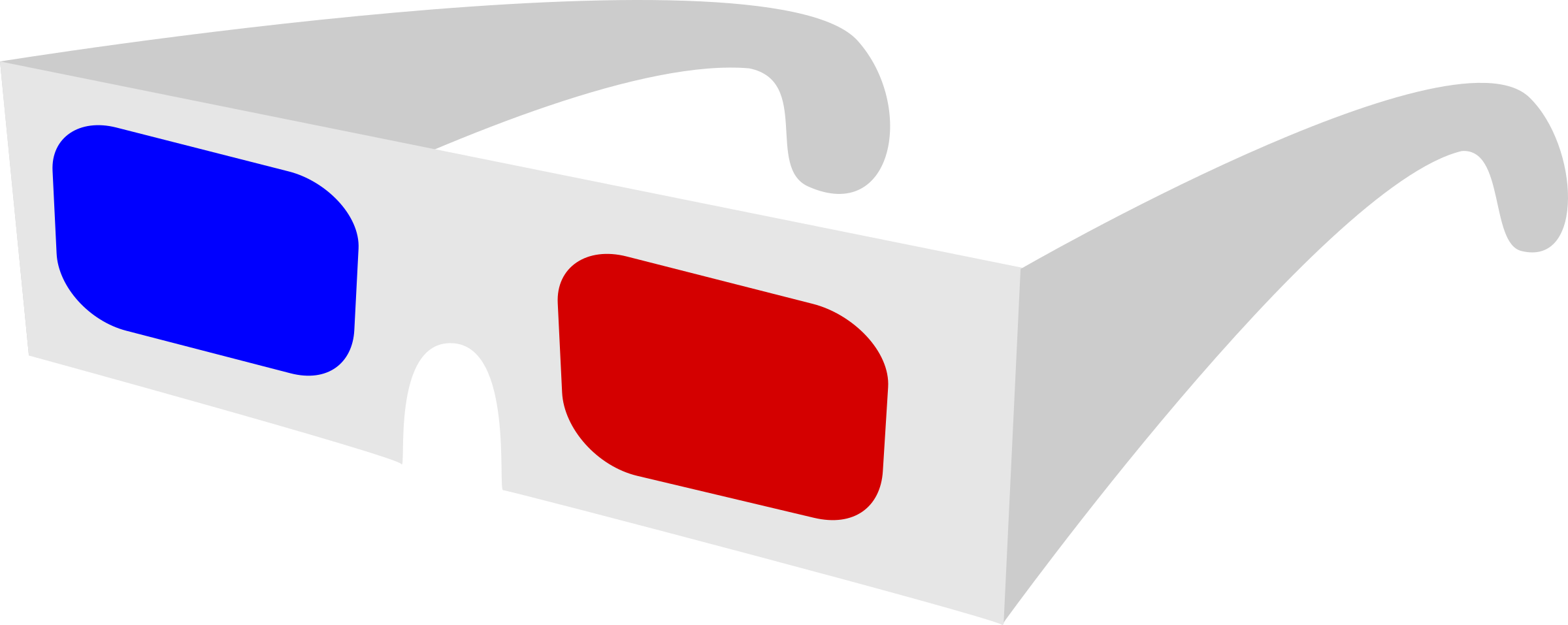 Big Image - Anaglyph Glasses Png (2400x957)