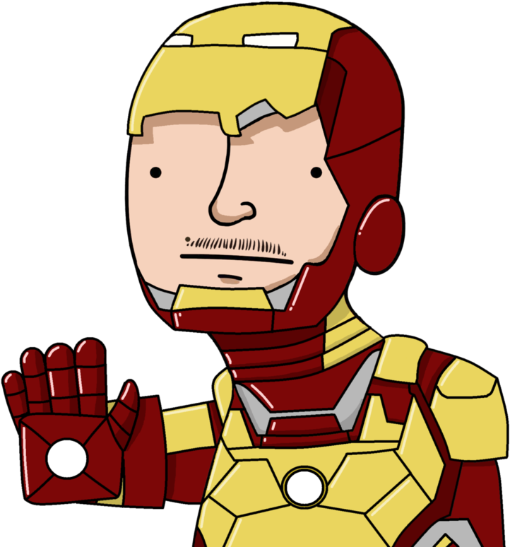Iron Man By Eekwayy - Cartoon (894x894)