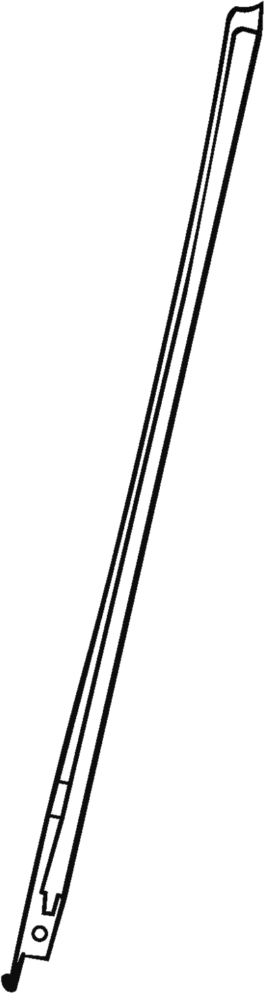 Violin Bow Clipart - Line Art (516x1549)