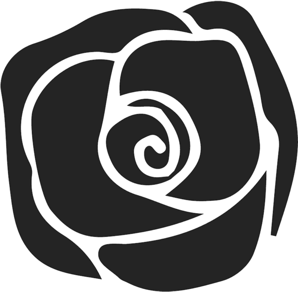 Chic Dark Rose Rubber Stamp - Rubber Stamp (600x600)